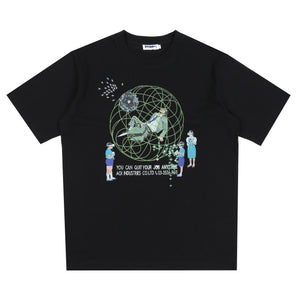 AccidentA Print S/S T-Shirt  - Black