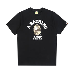Color Camo College T-Shirt - Black