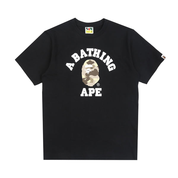 Color Camo College T-Shirt - Black