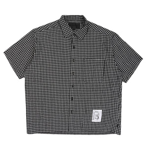 BW SS Check Shirt - Black