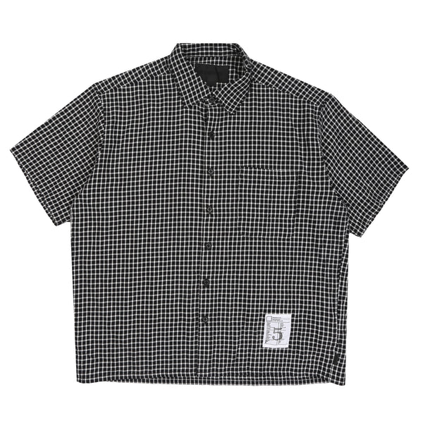 BW SS Check Shirt - Black