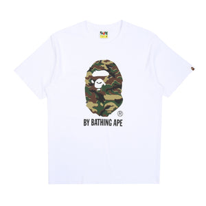 Glitch Woodland Camo Ape T-Shirt - White