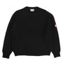 Raglan Sleeve Cotton Knit - Black