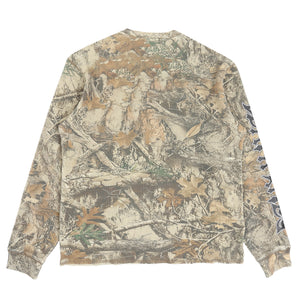 Script Sleeve Waffle Knit Top - Tree Camo