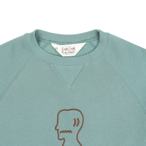 Logo Head Raglan Crewneck - Avocado