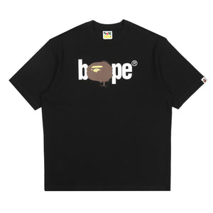 Graffiti Bape Logo Relaxed T-Shirt - Black