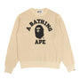 College Waffle Crewneck - Beige