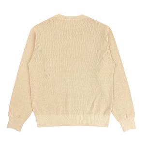 College Waffle Crewneck - Beige