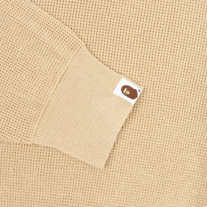 College Waffle Crewneck - Beige