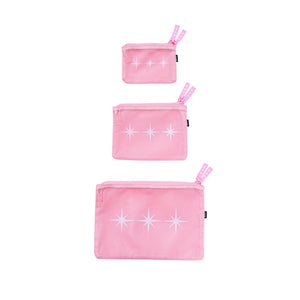 Mesh Pouch Set - Pink