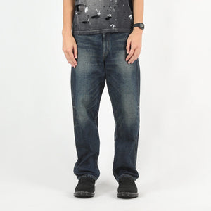 Washed Denim DP Basic Pants - Indigo