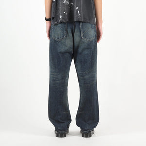 Washed Denim DP Basic Pants - Indigo